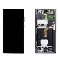 LCD SAMSUNG S22 ULTRA, S908B, S OKVIROM, PHANTOM BLACK
