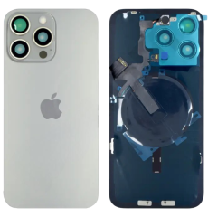 POKLOPAC + STAKLO KAMERE + OKVIR ZA APPLE IPHONE 15 PRO MAX SIVI