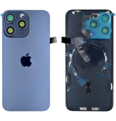 POKLOPAC + STAKLO KAMERE + OKVIR ZA APPLE IPHONE 15 PRO MAX PLAVI