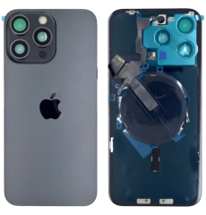POKLOPAC + STAKLO KAMERE + OKVIR ZA APPLE IPHONE 15 PRO MAX CRNI